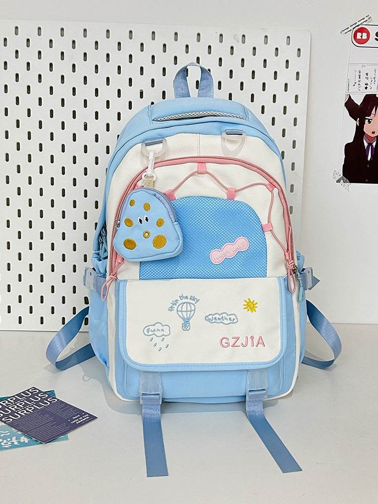 Contrast Colour School Bag – Spacious & Easy Carry - Velora