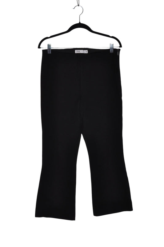 ZARA Women Work Pants Regular fit in Black - L - Velora