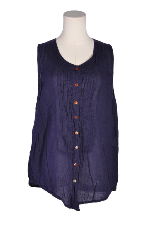 WORLD FOLK ART Women Button Down Tops Regular fit in Blue - M - Velora