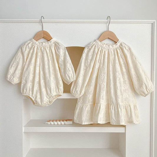 Children's Embroidery Dress Baby Rompers - Velora