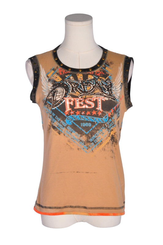SKINNY MINNIE Women Tank Tops Regular fit in Brown - L - Velora