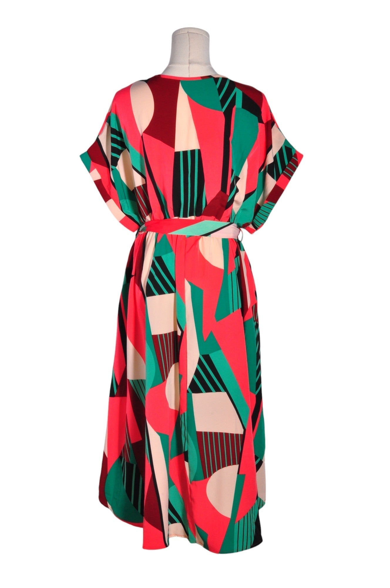 SHEIN Women Midi Dresses Regular fit in Red - 2XL - Velora