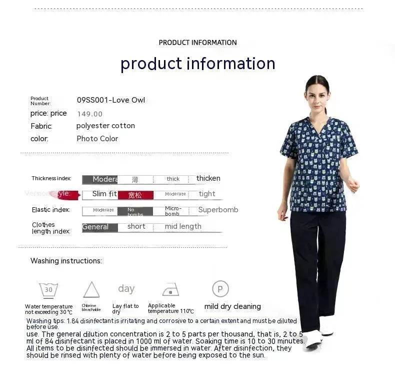 Surgical Gown Disposable Protective Pet Hospital Clothing Nurse Uniform Polyester Cotton - Velora