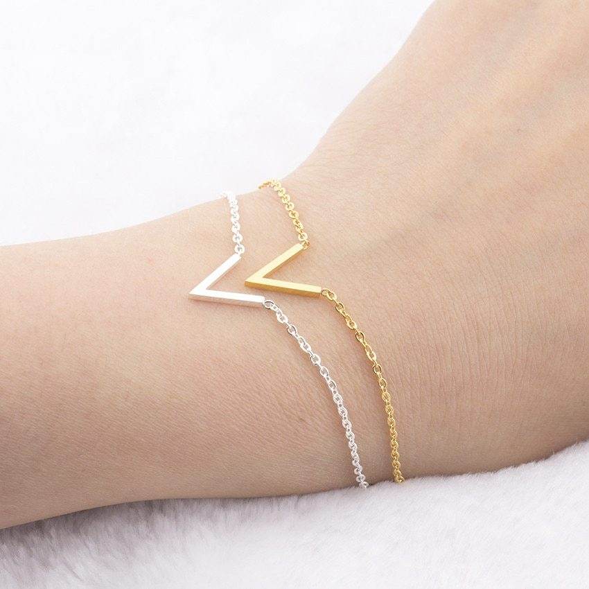 V Bracelets For Women Stainless Steel Chain - Velora
