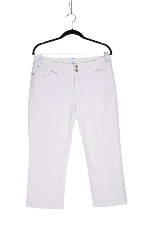 UNBRANDED Women Capri Pants Regular fit in White - 10 - Velora