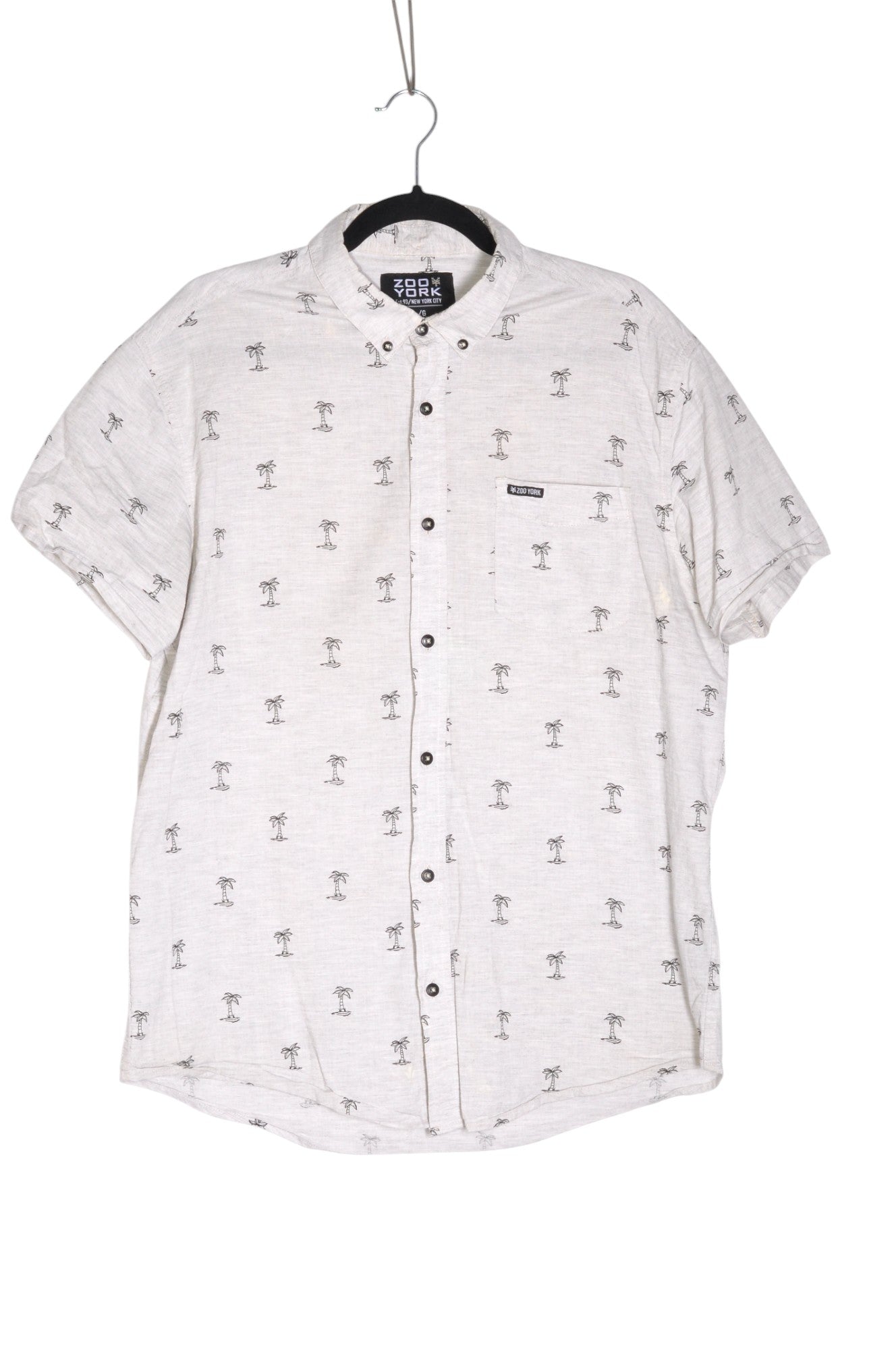 ZOO YORK Men Button Down Tops Regular fit in Gray - L - Velora