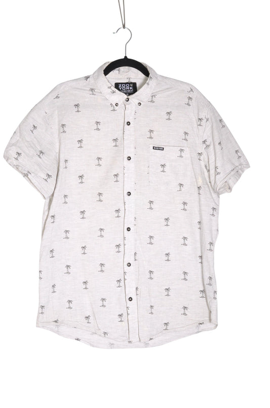 ZOO YORK Men Button Down Tops Regular fit in Gray - L - Velora