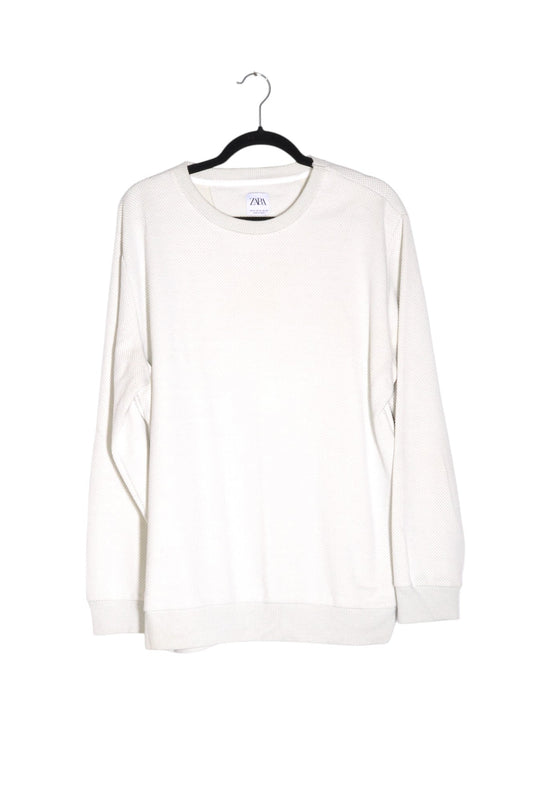 ZARA Men Sweatshirts Regular fit in White - XL - Velora