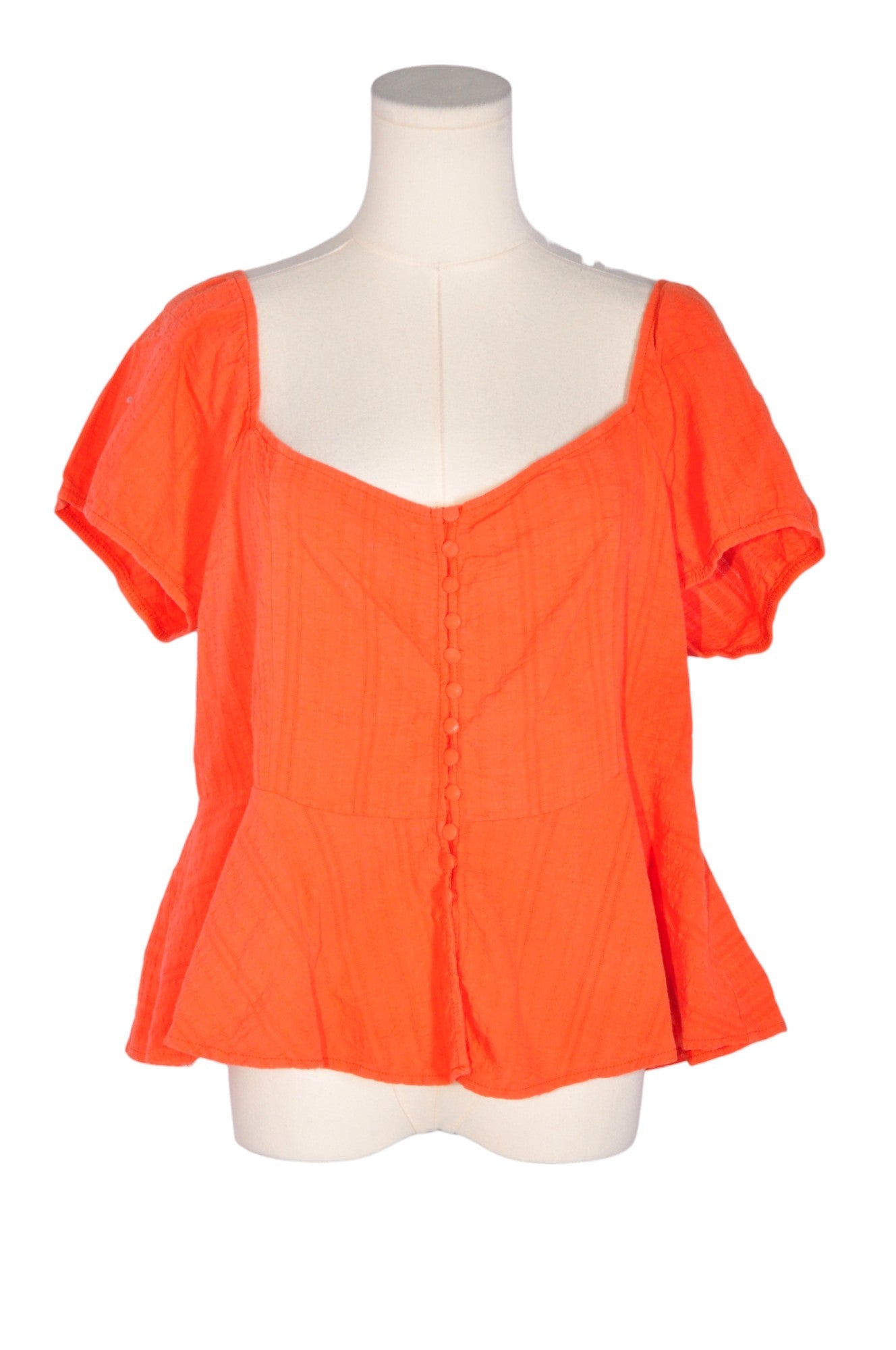 FOREVER 21 Women Blouses Regular fit in Orange - 1X - Velora