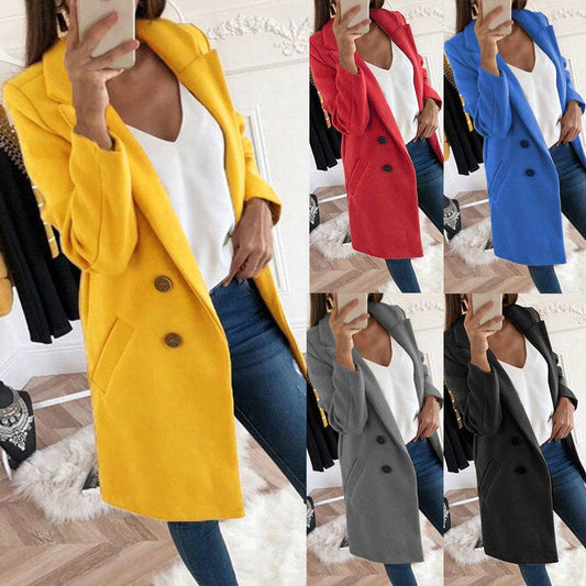Medium Long Wool Coat - Velora
