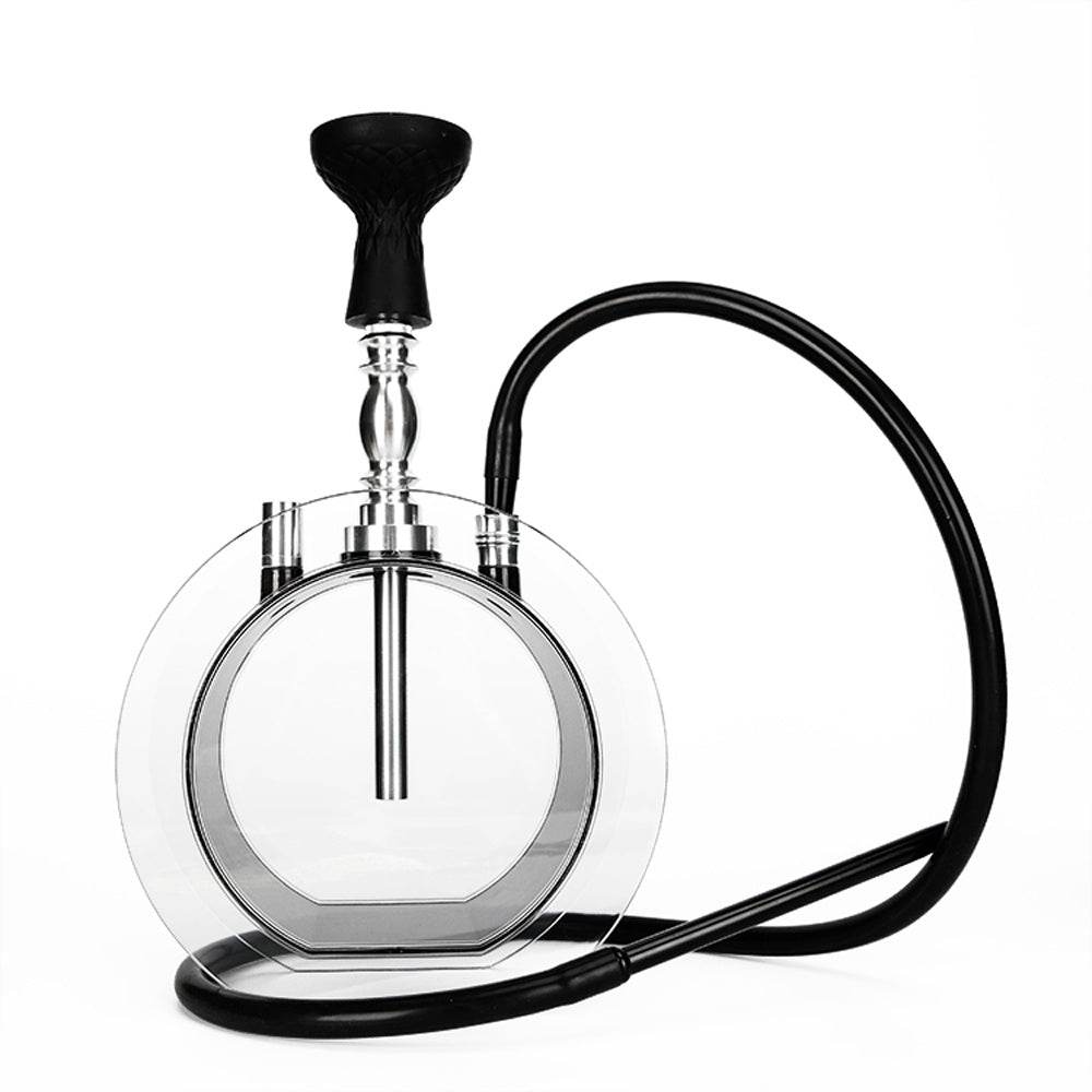 Acrylic round pot hookah set - Velora