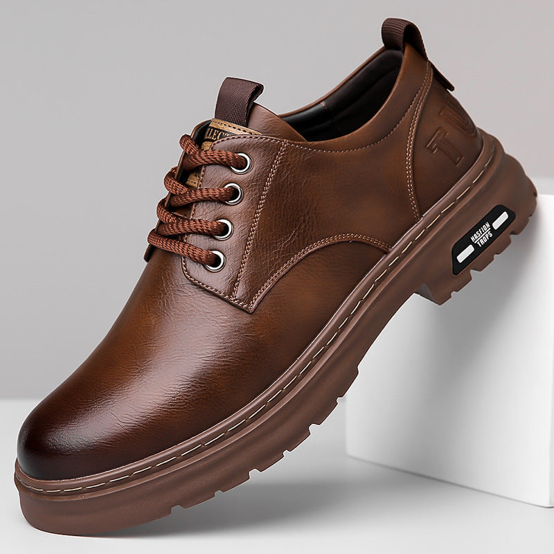 Retro Outdoor Men's Shoes Big Toe Casual Leather Shoes - Velora