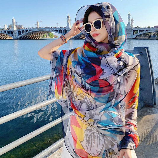 Beach Travel Long Outer Match Shawl - Velora