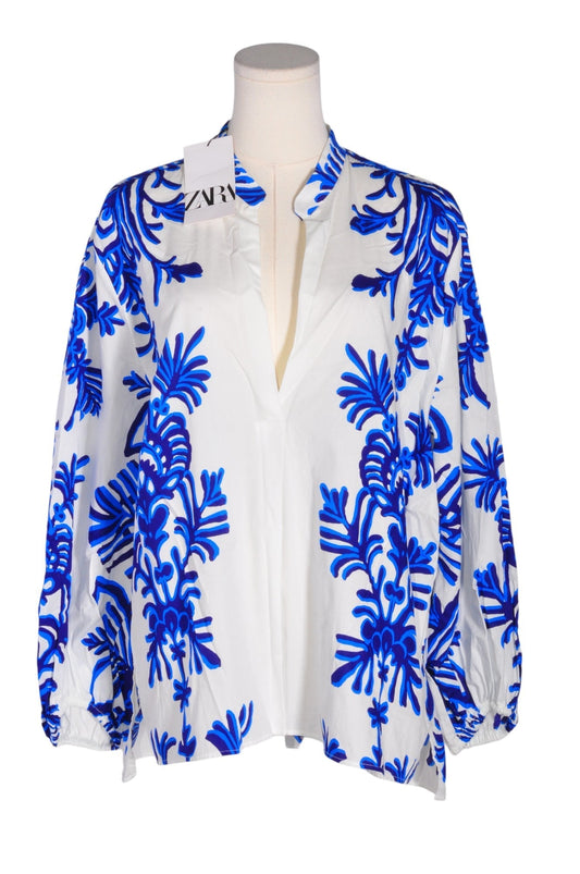 ZARA Women Blouses Regular fit in Blue - XXL - Velora