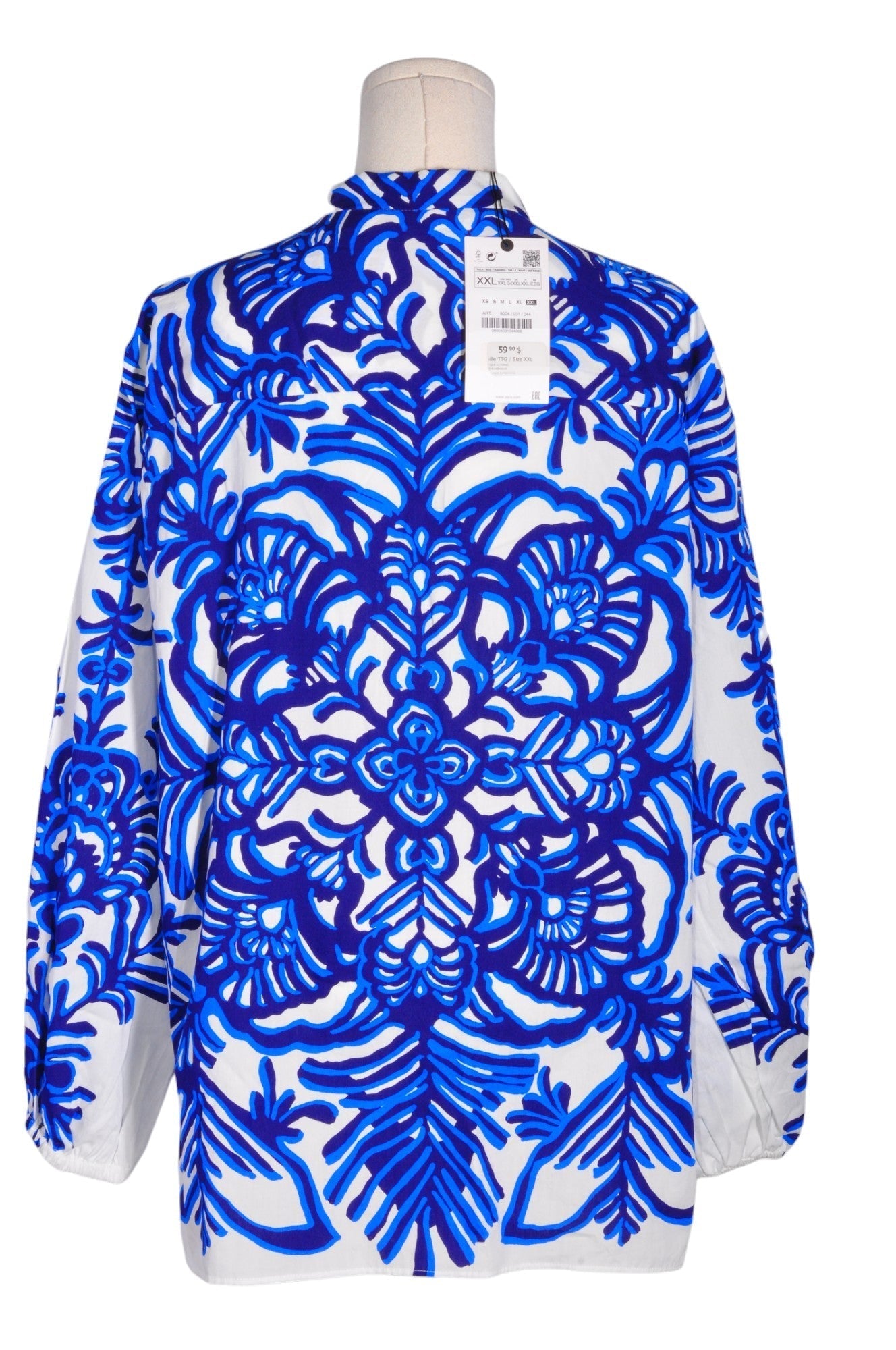 ZARA Women Blouses Regular fit in Blue - XXL - Velora