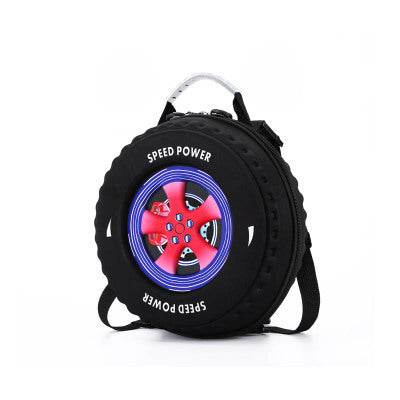 Kid's Small Schoolbag Personalized Creative 3D Cartoon Tire Kindergarten Backpack - Velora