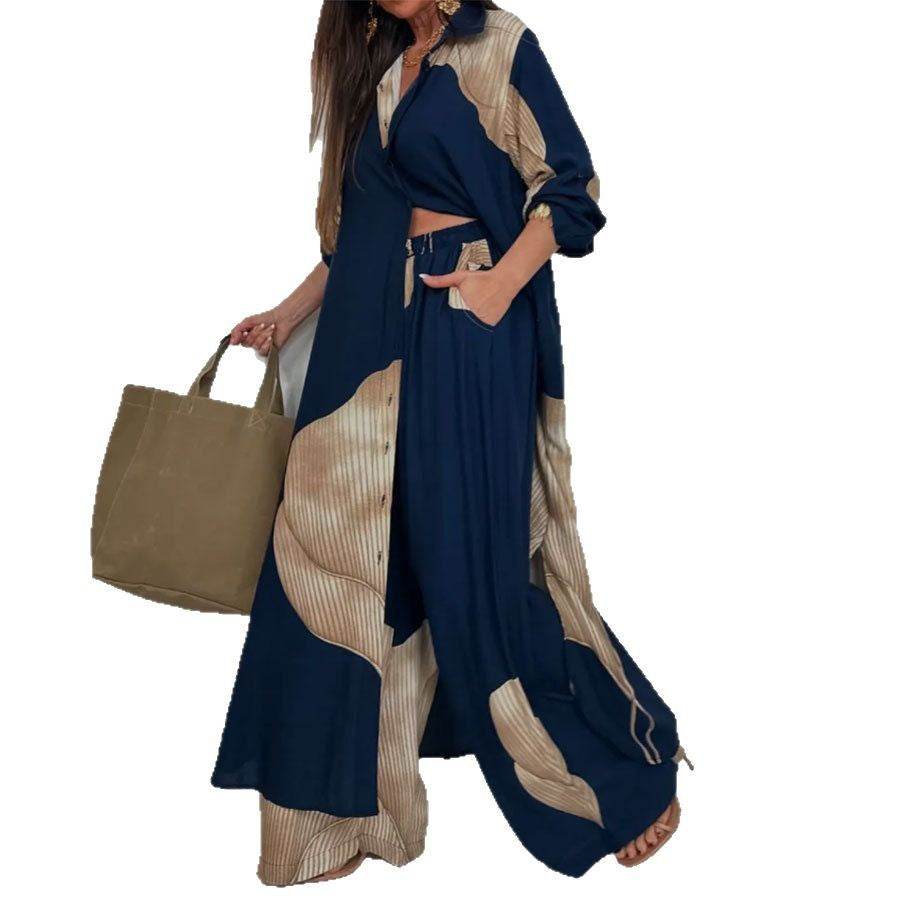 Women's Clothing Fashion Colorblock Loose Shirt - Velora