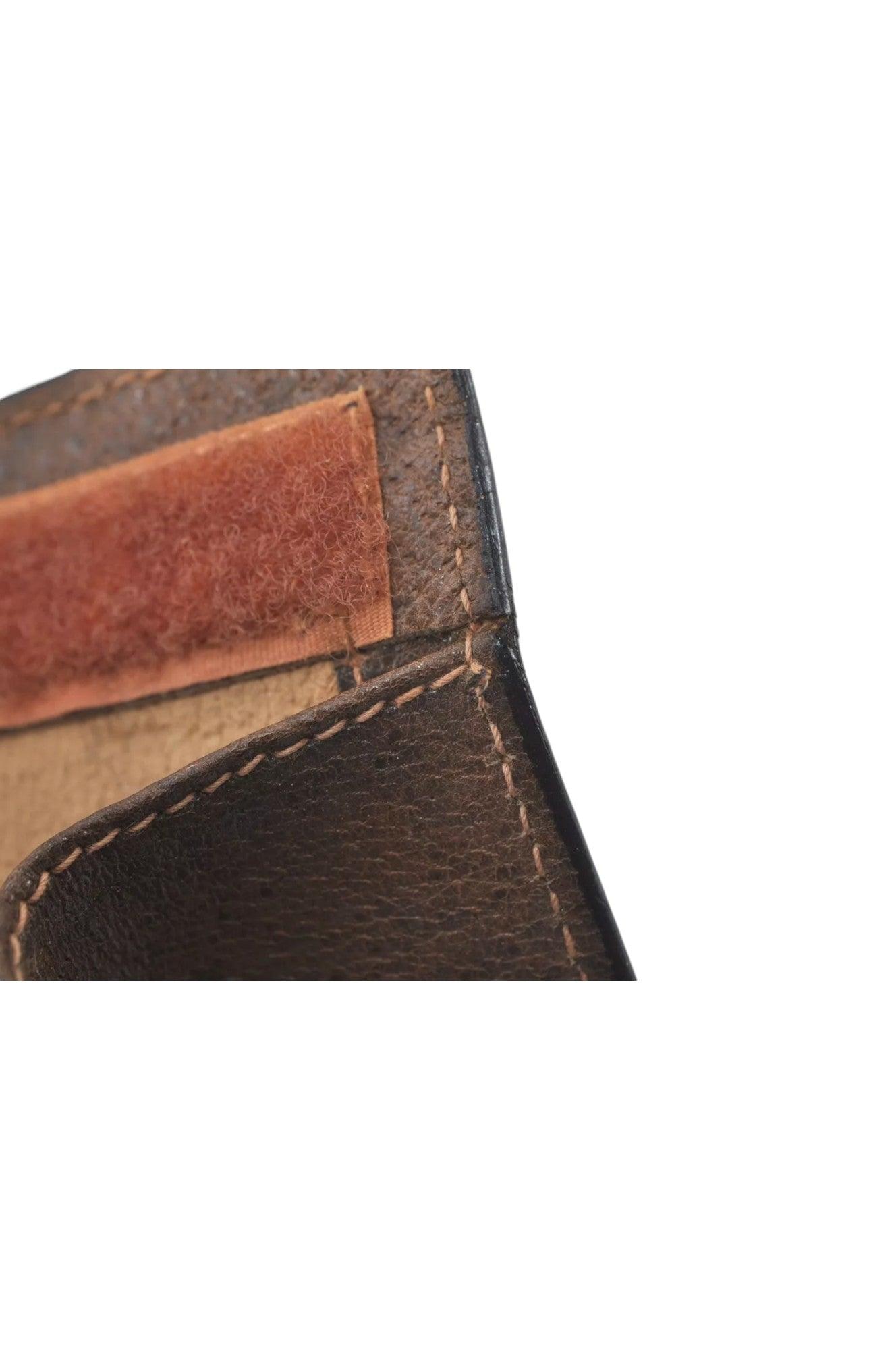 GUCCI Web Sherry Line Clutch Hand Bag Purse GG PVC Leather Brown 8044K - Velora