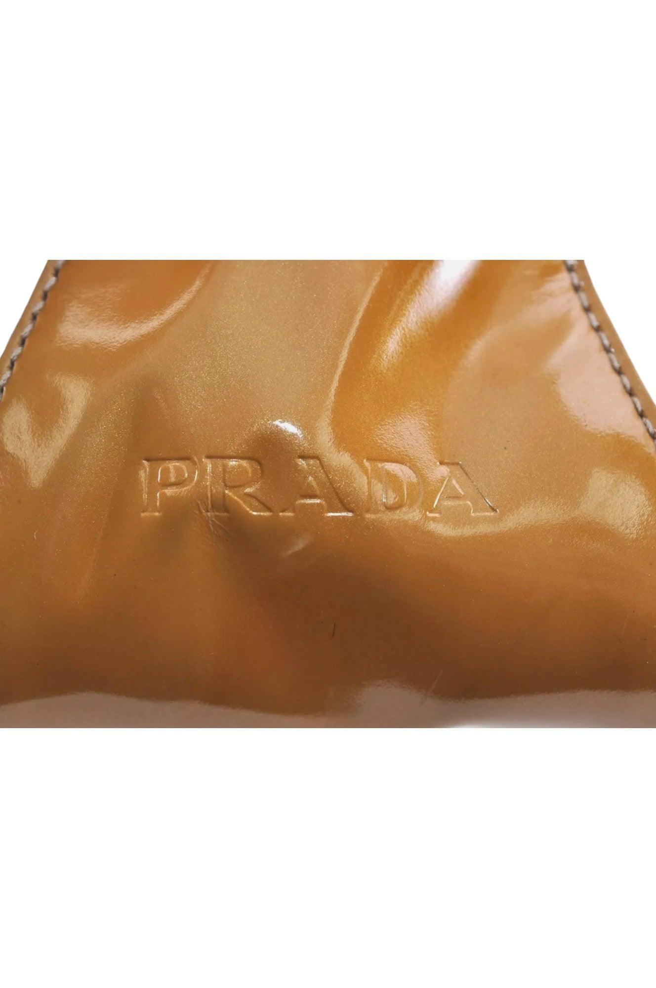 PRADA Nylon Tessuto Enamel Shoulder Hand Bag Purse Cream White 9257K - Velora