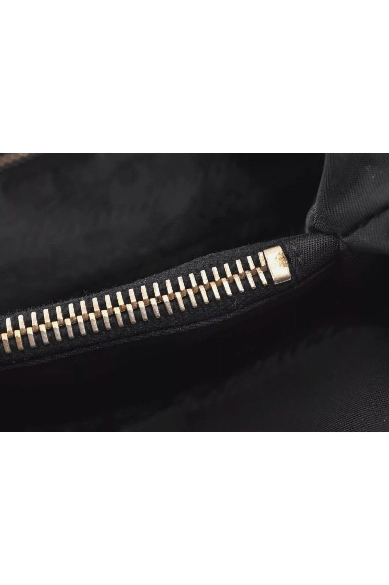 PRADA Vintage Nylon Tessuto Leather Shoulder Bag Purse Black 9107K - Velora