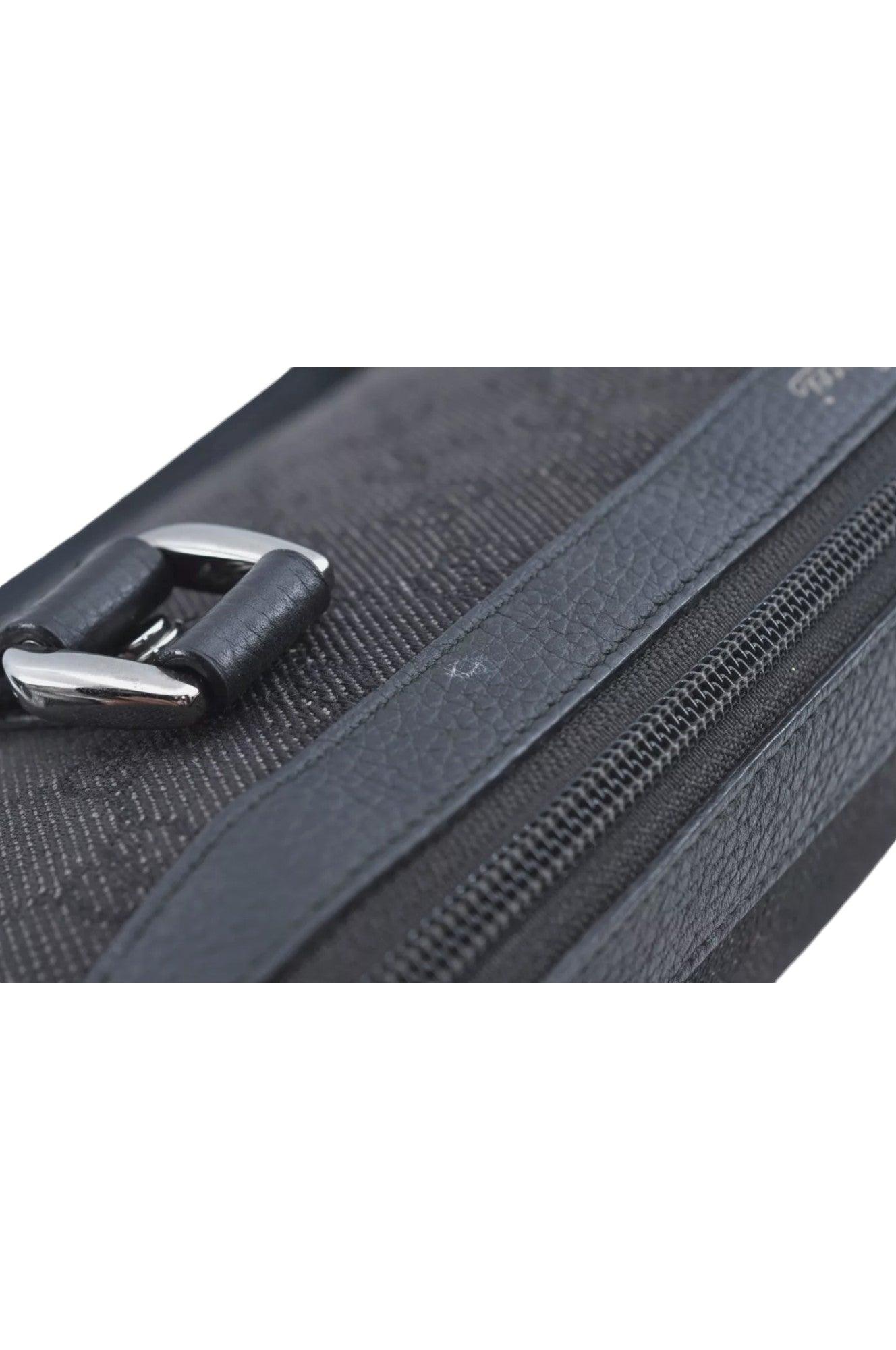 GUCCI Abbey Shoulder Tote Bag GG Canvas Leather 268640 Black L0797 - Velora