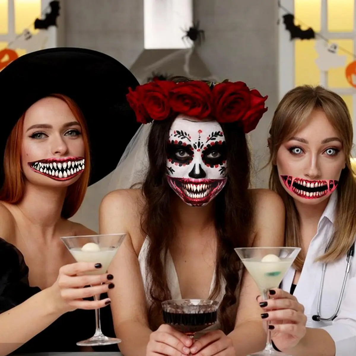 18 Pieces Of Scary And Realistic Design Halloween Temporary Tattoo Stickers EX-STOCK Canada