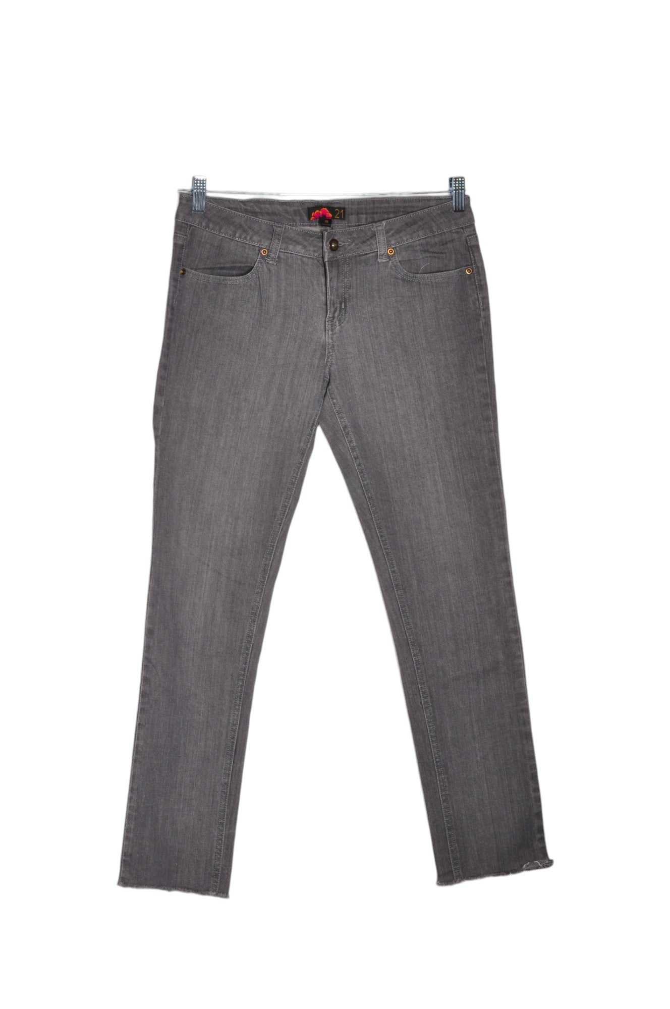 FOREVER 21 Women Straight-Legged Jeans Regular fit in Gray - 30 - Velora