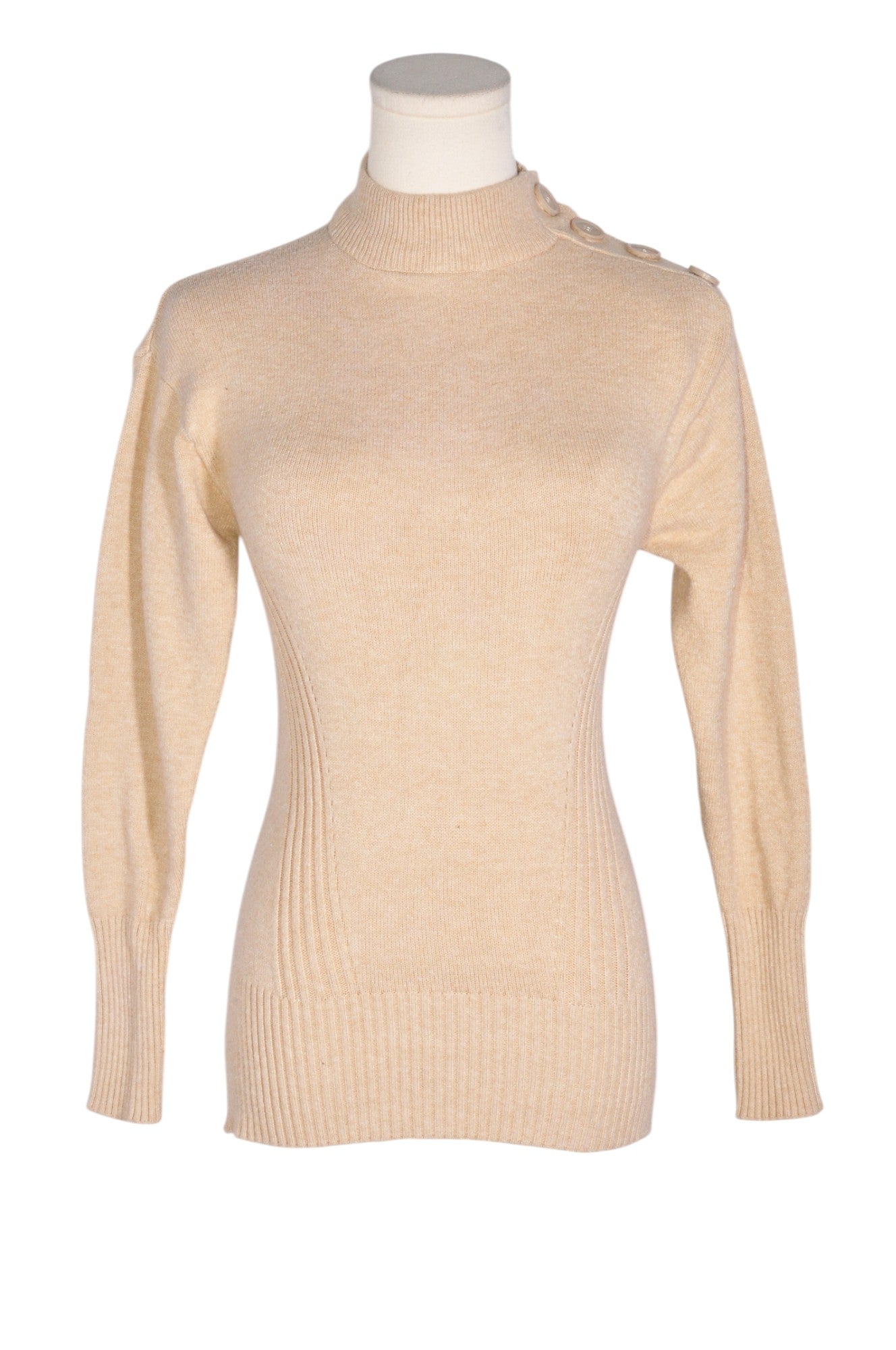 SUZY SHIER Women Knit Tops Regular fit in Beige - XS - Velora