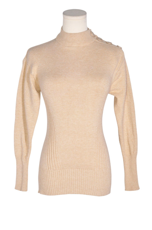 SUZY SHIER Women Knit Tops Regular fit in Beige - XS - Velora
