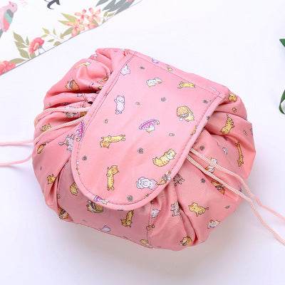 Animal Printing Large Capacity Drawstring Lazy Cosmetic Storage Bag - Velora