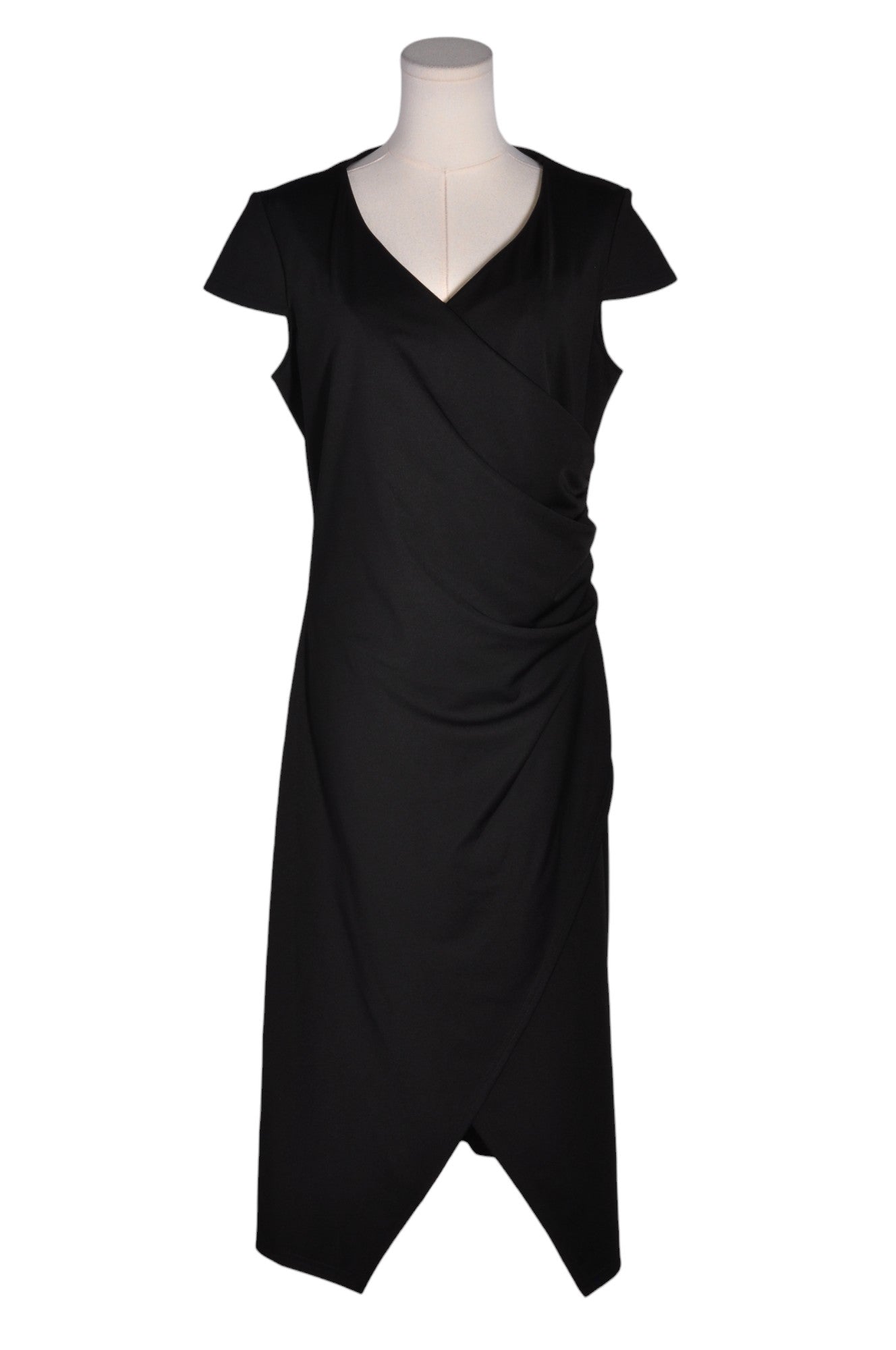 FLORAL-IN Women Wrap Dresses Regular fit in Black - L - Velora