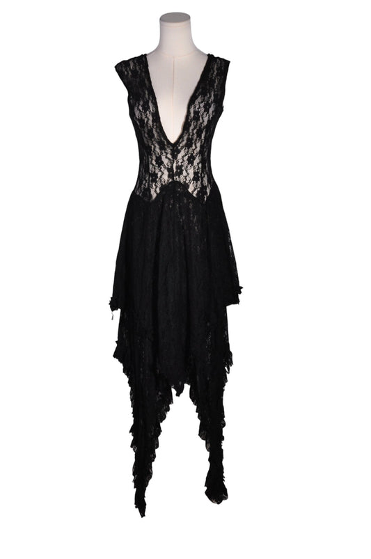 FLORAL-IN Women High Low Dresses Regular fit in Black - M - Velora