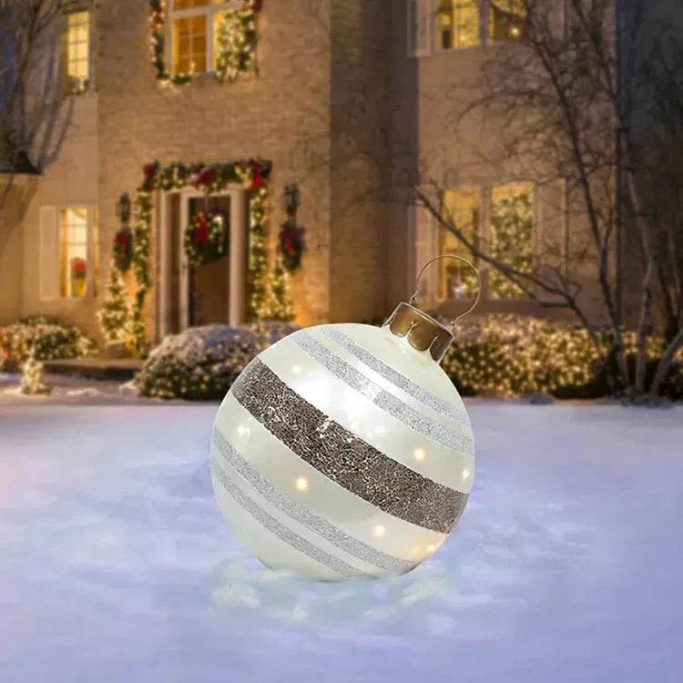 Christmas Ornament Holly Ball Outdoor Tree Decoration Christmas Balls for Yards - Velora