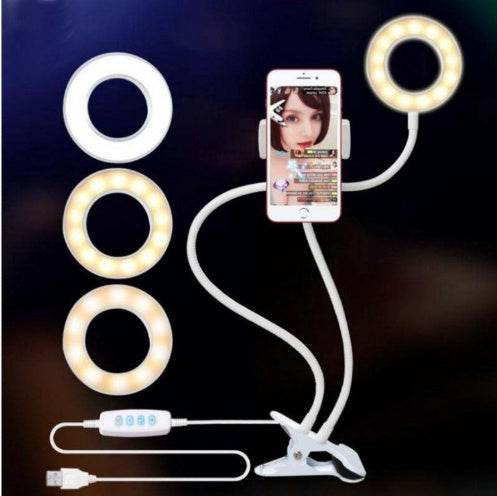 Live Streaming Light - LED Selfie Ring Light for Live Adjustable Makeup Light-8cm Stand - Velora