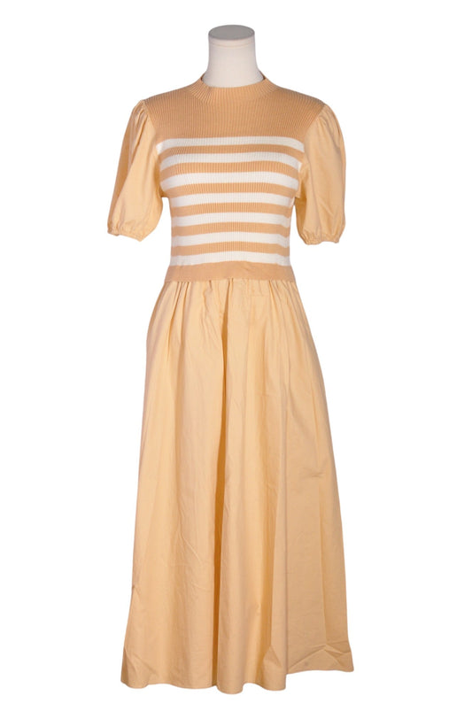 POLAGRAM Women Fit & Flare Dresses Regular fit in Beige - M - Velora