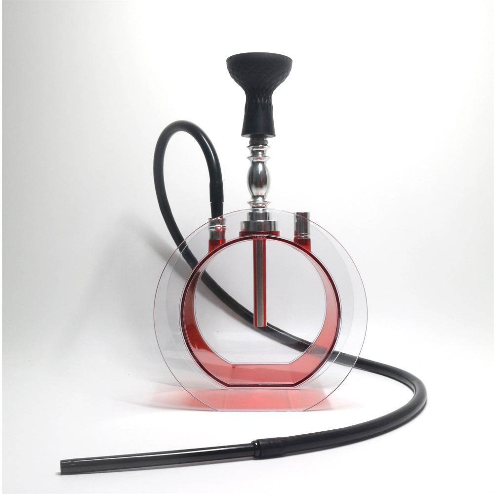 Acrylic round pot hookah set - Velora