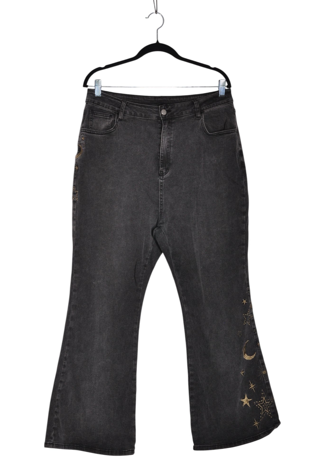 CIDER Women Flared Jeans Regular fit in Black - XL Koop