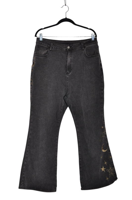 CIDER Women Flared Jeans Regular fit in Black - XL Koop