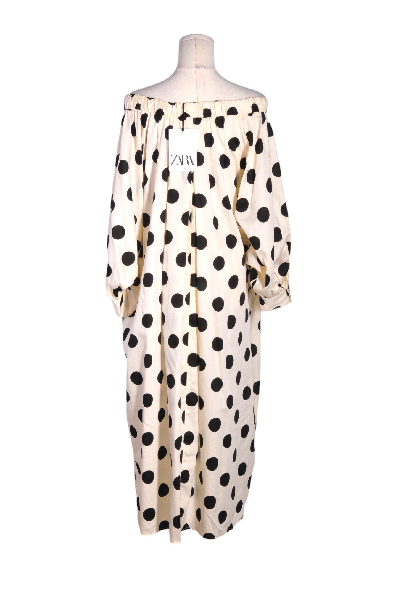 ZARA Women Drop Waist Dresses Regular fit in Beige - S Koop