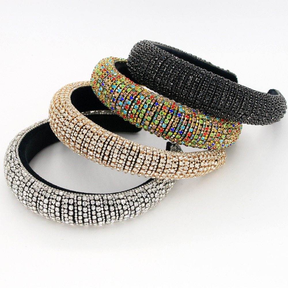 Baroque rhinestone headband - Velora