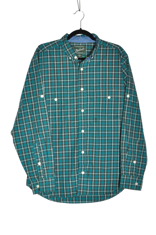 WOOLRICH Men Button Down Tops Regular fit in Green - M Koop