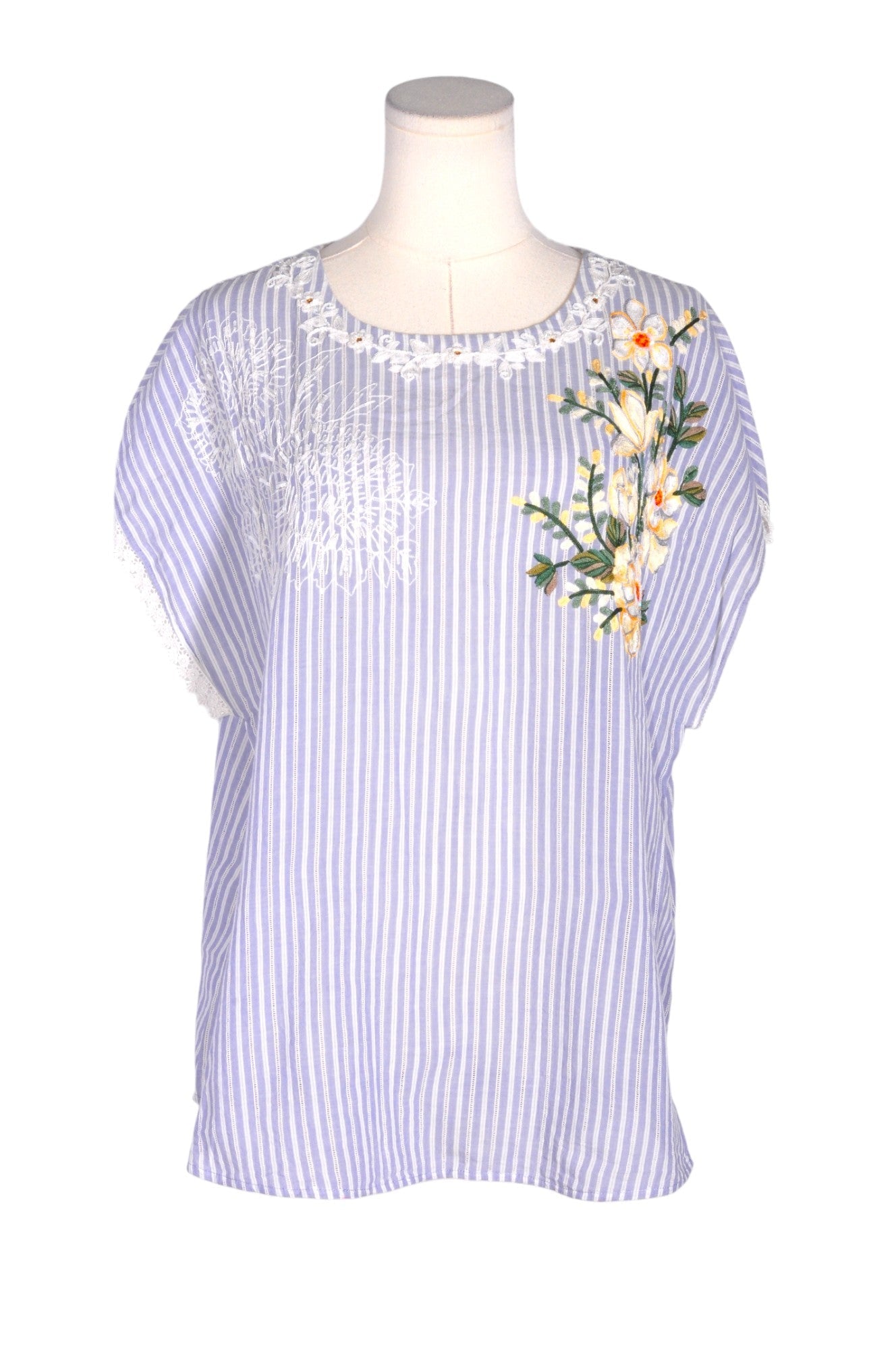 PANKAJ & NIDHI Women Blouses Regular fit in Blue - XL Koop