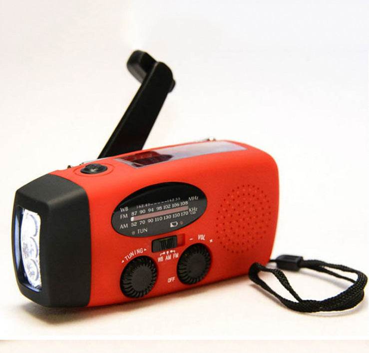 Solar Hand Crank USB charging radio flashlight - Velora