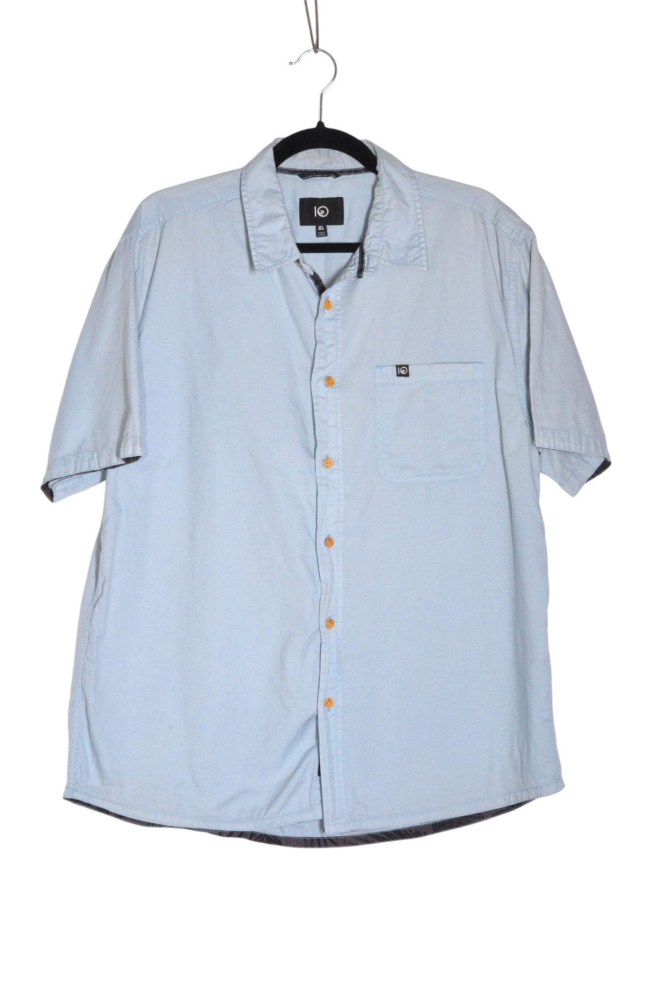 IO Men Button Down Tops Regular fit in Blue - XL Koop