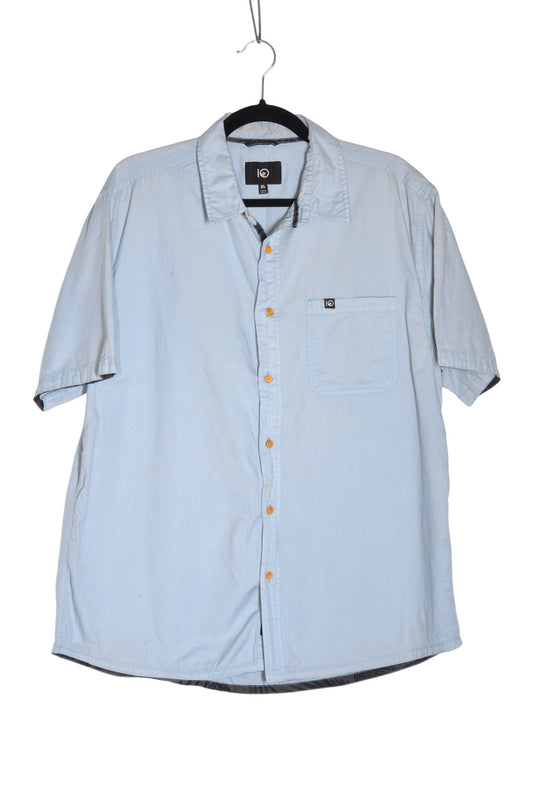 IO Men Button Down Tops Regular fit in Blue - XL Koop