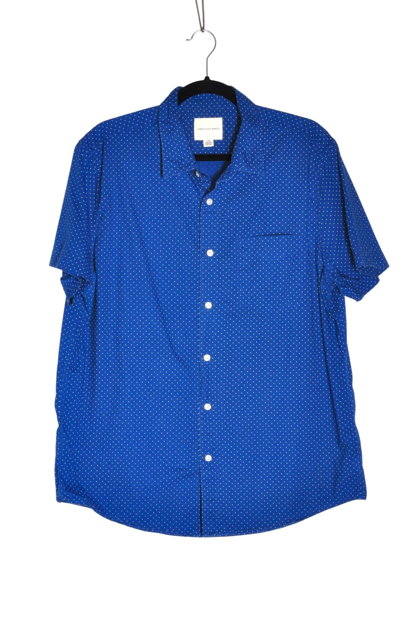 AMERICAN EAGLE Men Button Down Tops Regular fit in Blue - L Koop