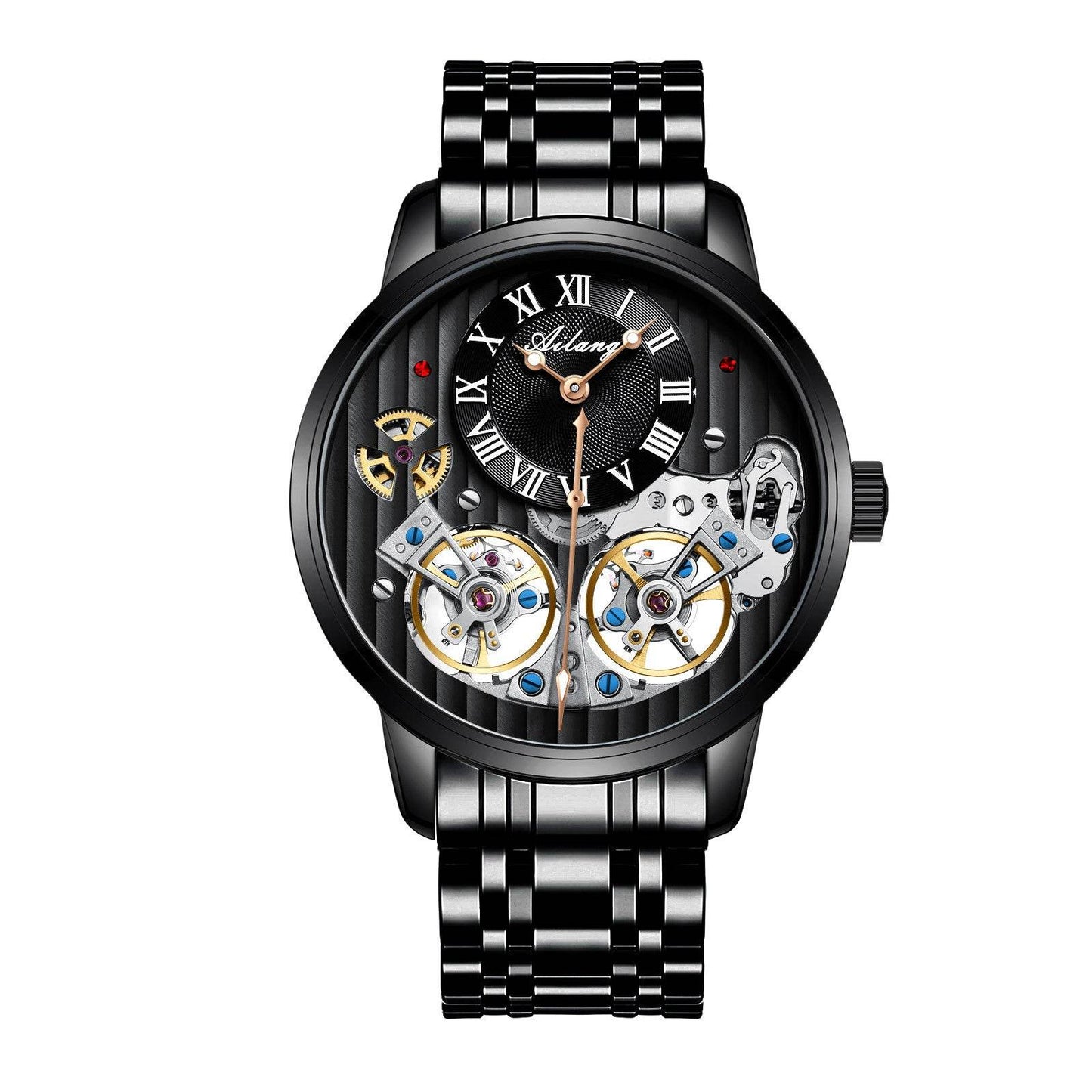Men's Automatic Mechanical Watch – Stainless Steel, 41mm, Water Resistant