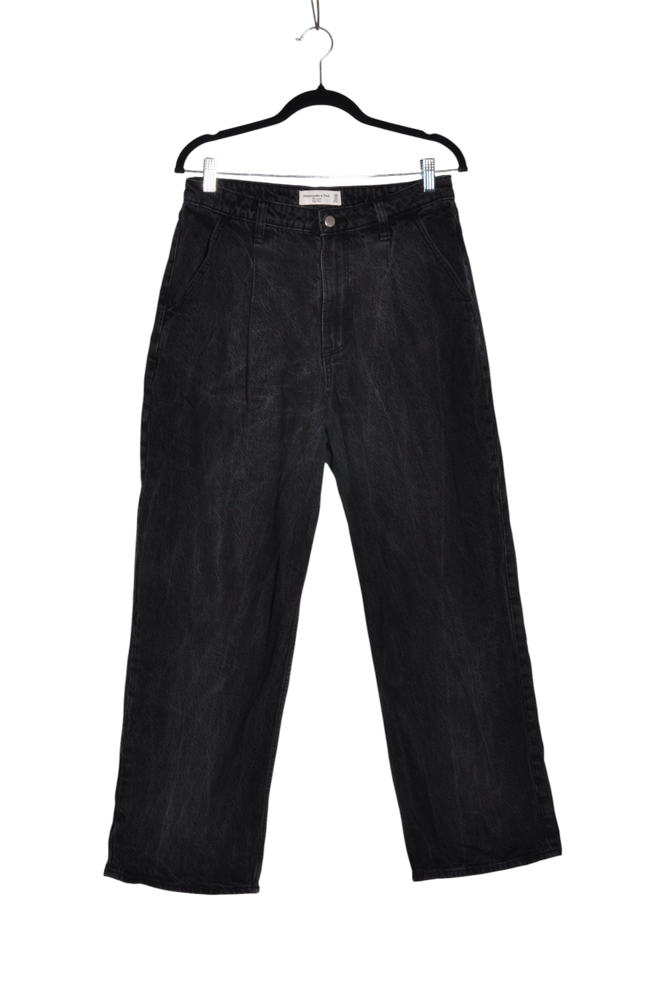 ABERCROMBIE & FITCH Women Wide Legs Jeans Regular fit in Black - 30 Koop