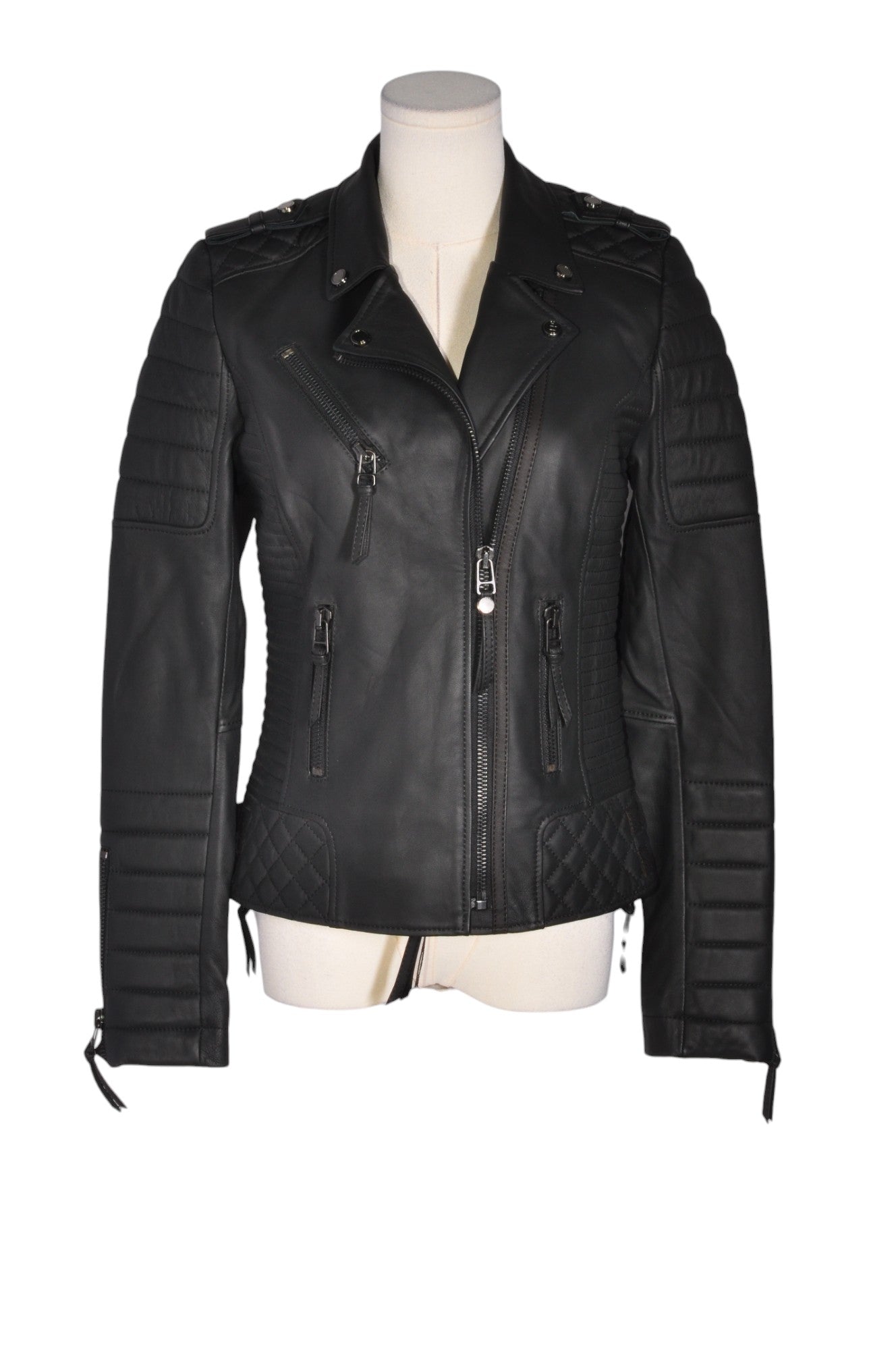 BODA SKINS Women Leather Jackets Regular fit in Black - 1 Koop