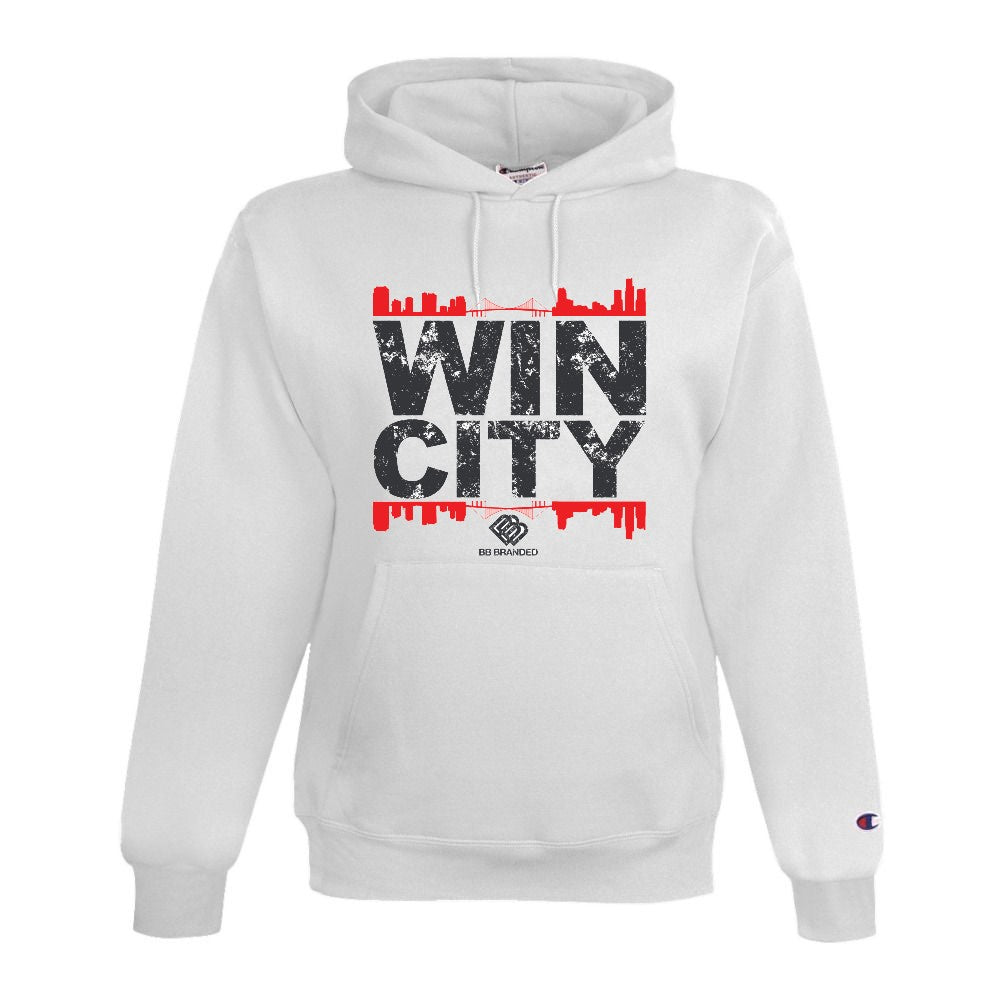 Wincity X Champion "SKYLINE" White Hoodie - Velora